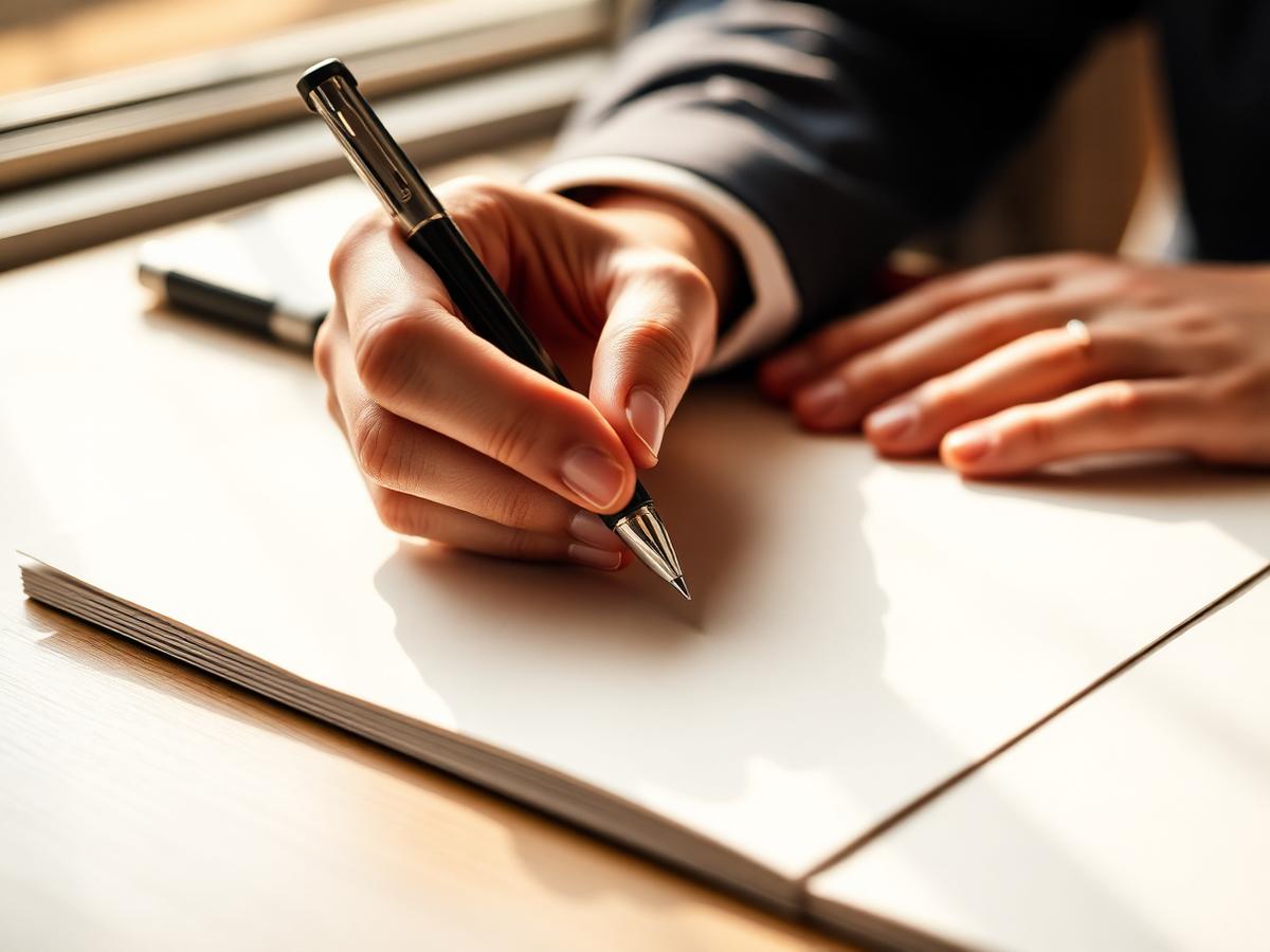 Professional signing documents